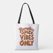 Pumpkin Spice Vibes Only – Retro 70s Groovy Tote Bag (Achterkant)
