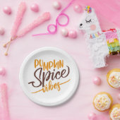 Pumpkin Spice Vibes Papieren Bordje (Feest)