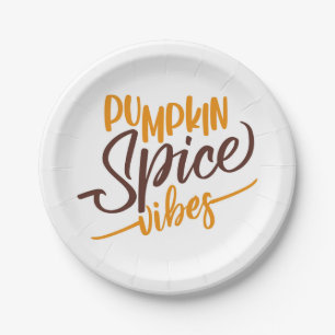 Pumpkin Spice Vibes Papieren Bordje