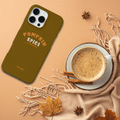 Pumpkin Spice Vibes Personalize Name Phone Case iPhone Hoesje