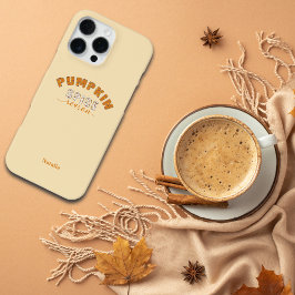 Pumpkin Spice Vibes Personalize Name Phone Case iPhone 16 Pro Max Hoesje