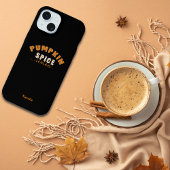Pumpkin Spice Vibes Personalize Name Phone Case iPhone Hoesje