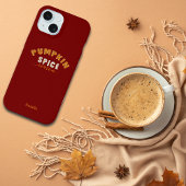 Pumpkin Spice Vibes Personalize Name Phone Case iPhone Hoesje