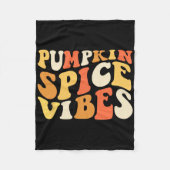 Pumpkin Spice Vibes Retro Herfst Vibes Fleece Deken (Voorkant)