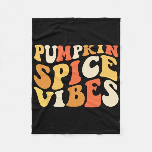 Pumpkin Spice Vibes Retro Herfst Vibes Fleece Deken (Voorkant)