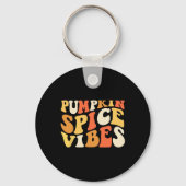 Pumpkin Spice Vibes Retro Herfst Vibes Sleutelhanger (Voorkant)