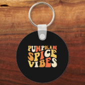 Pumpkin Spice Vibes Retro Herfst Vibes Sleutelhanger (Voorkant)