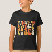 Pumpkin Spice Vibes Retro Herfst Vibes T-shirt (Voorkant)