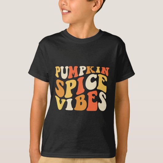 Pumpkin Spice Vibes Retro Herfst Vibes T-shirt (Voorkant)