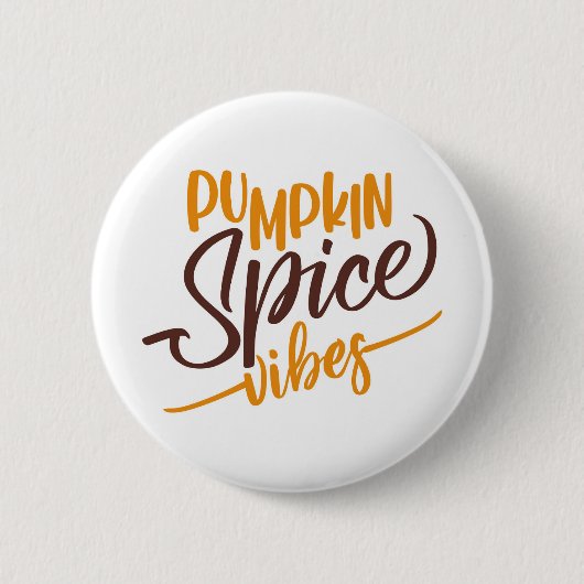 Pumpkin Spice Vibes Ronde Button 5,7 Cm (Voorkant)