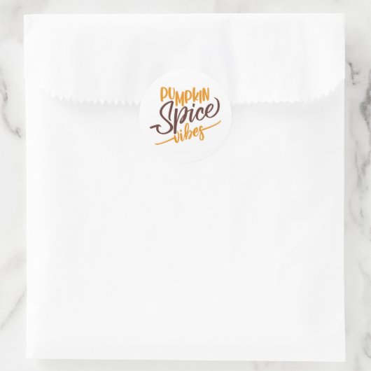 Pumpkin Spice Vibes Ronde Sticker (Tas)
