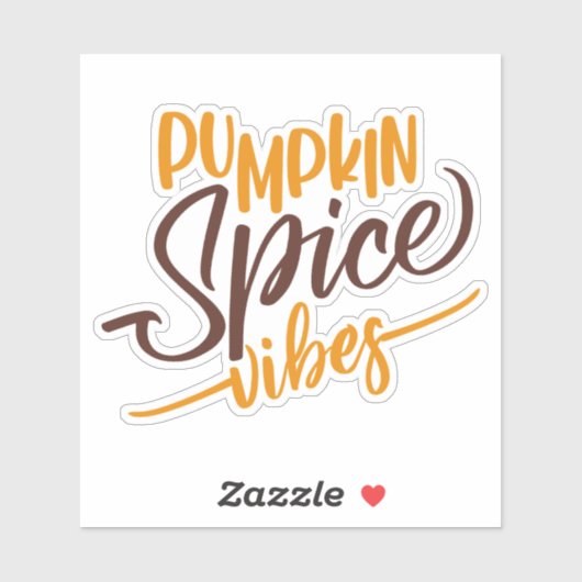 Pumpkin Spice Vibes Sticker (Vel)