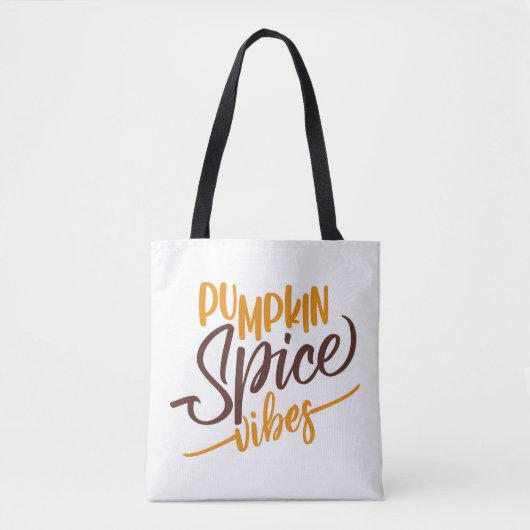 Pumpkin Spice Vibes Tote Bag (Voorkant)