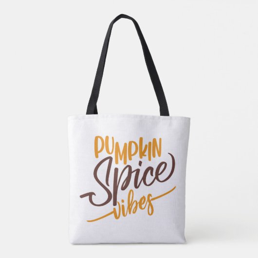 Pumpkin Spice Vibes Tote Bag (Achterkant)