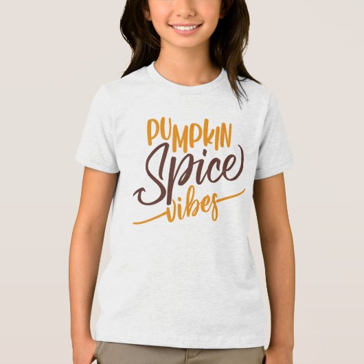 Pumpkin Spice Vibes Tri-Blend Shirt (Voorkant)