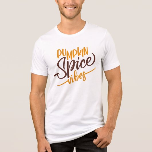 Pumpkin Spice Vibes Tri-Blend Shirt (Voorkant)