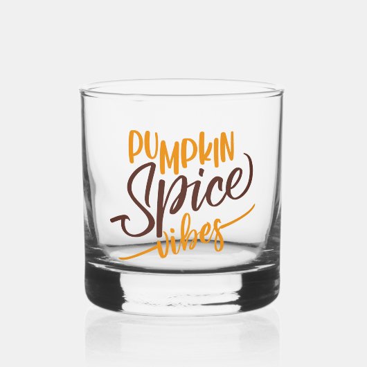 Pumpkin Spice Vibes Whisky Glas (Voorkant)