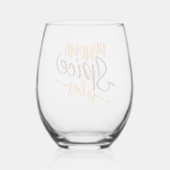 Pumpkin Spice Vibes Wijnglas Zonder Voet (Achterkant)