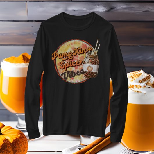 pumpkin spice vibes word art Herfst Seizoensgebond T-shirt
