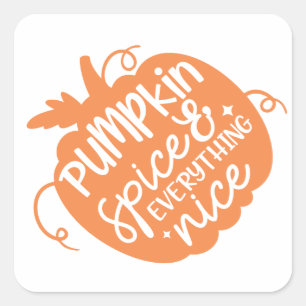 Pumpkin Spice Vierkante Sticker