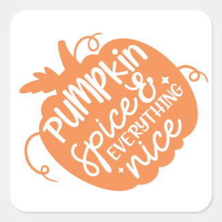 Pumpkin Spice Vierkante Sticker