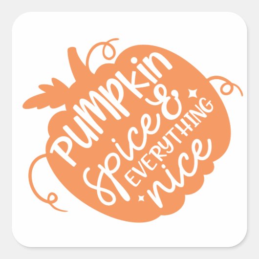 Pumpkin Spice Vierkante Sticker (Voorkant)