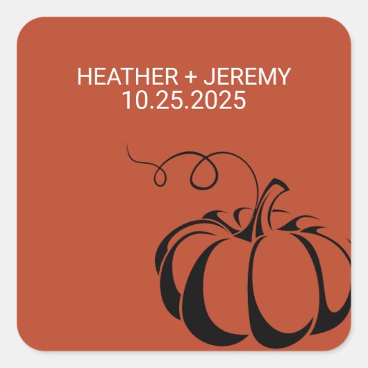 Pumpkin Spice Vierkante Sticker (Voorkant)