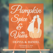 Pumpkin Spice & Vows | Fall Wedding Welkom Acryl Bord (Neutraal)