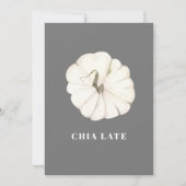 Pumpkin Spice Waterverf Pumpkin| Wit en grijs Feestdagenkaart (Voorkant)