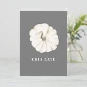 Pumpkin Spice Waterverf Pumpkin| Wit en grijs Feestdagenkaart (Staand voorkant)