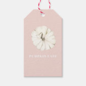Pumpkin Spice Waterverf Pumpkin| Wit en Roze Cadeaulabel (Voorkant)