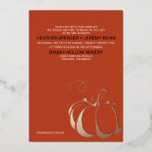 Pumpkin Spice Wedding Folie Uitnodiging (Voorkant)
