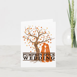 Pumpkin Spice Wedding met herfstkleuren voor bruid Kaart