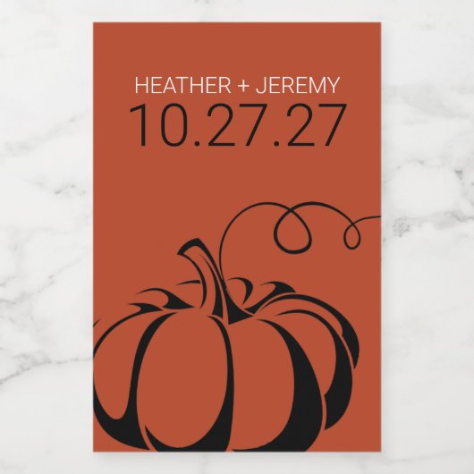 Pumpkin Spice Wijn Etiket (Enkel label)