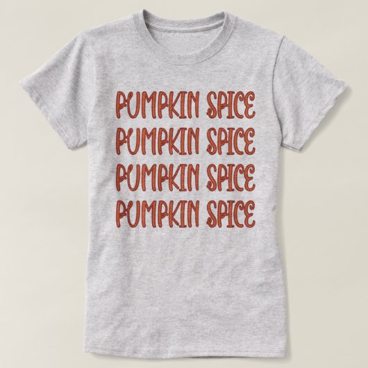 Pumpkin Spice Words T-Shirt (Design voorkant)
