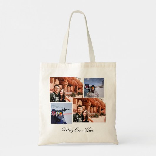 Pumpkin Spice, Yum. Foto en tekst achterin Tote Bag (Achterkant)