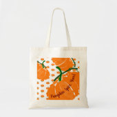 Pumpkin Spice, Yum. Foto en tekst achterin Tote Bag (Voorkant)