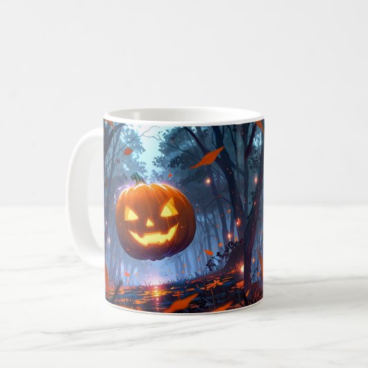 Pumpkin Spirit Mok - Anime Halloween Coffee Mok (Voorkant links)