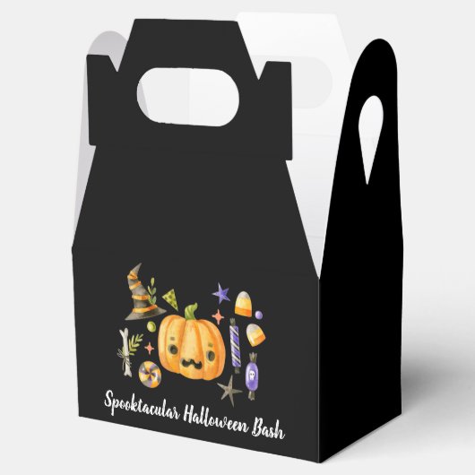 Pumpkin Spooktacular Halloween Bash Black Bedankdoosjes (Geopend)