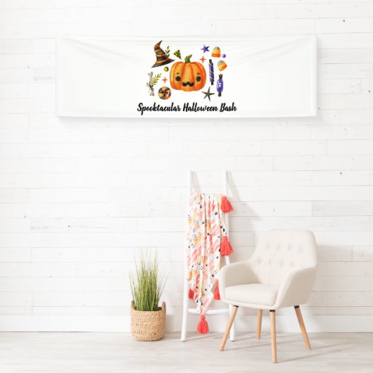 Pumpkin Spooktacular Halloween Bash Black Spandoek (Insitu)