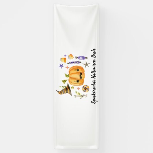 Pumpkin Spooktacular Halloween Bash Black Spandoek (Verticaal)