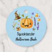 Pumpkin Spooktacular Halloween Bash Blue Bedankjes Labels (Achterkant)