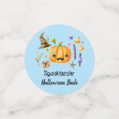 Pumpkin Spooktacular Halloween Bash Blue Confetti (Kleine voorkant)