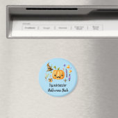 Pumpkin Spooktacular Halloween Bash Blue Magneet (Insitu (Vaatwasser))