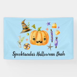 Pumpkin Spooktacular Halloween Bash Blue Spandoek