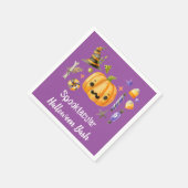 Pumpkin Spooktacular Halloween Bash Paars Servet (Hoek)