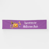 Pumpkin Spooktacular Halloween Bash Paars Spandoek (Horizontaal)