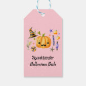 Pumpkin Spooktacular Halloween Bash Pink Cadeaulabel (Achterkant)