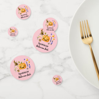Pumpkin Spooktacular Halloween Bash Pink Confetti