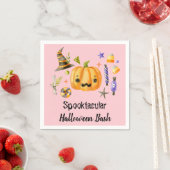 Pumpkin Spooktacular Halloween Bash Pink Servet (Insitu)